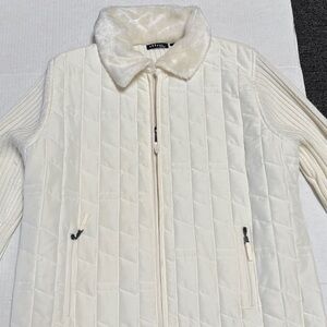 Stylish Cream Quilted Puffer Jacket